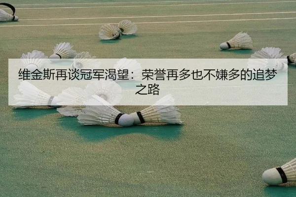 维金斯再谈冠军渴望:荣誉再多也不嫌多的追梦之路